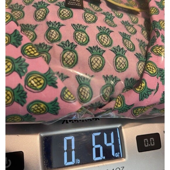 Talbots Pineapple Print Blouse Womens 20W Pink Green Sleeveless Button Up Top - Picture 8 of 9